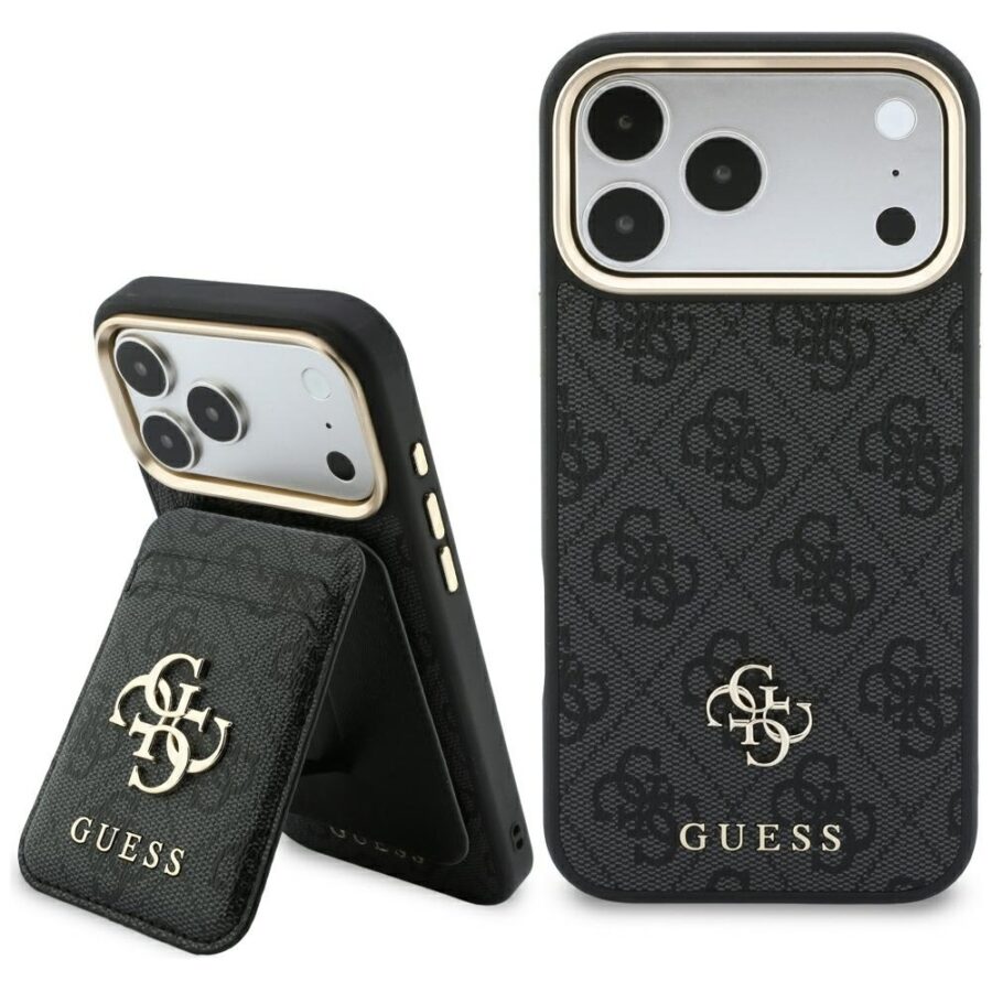 Etui Guess 4G z portfelem Magsafe do iPhone 18 Pro Max / 17 Pro Max czarny