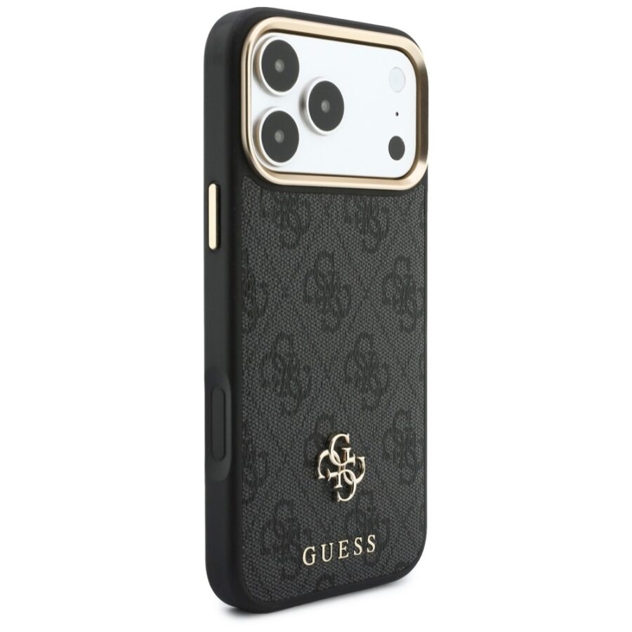 Etui Guess 4G z portfelem i smyczą       Magsafe do iPhone 18 Pro / 17 Pro brązowy