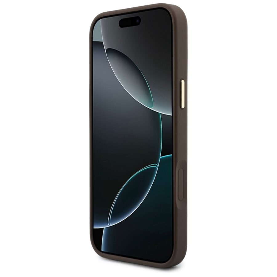 Etui Guess 4G z portfelem i smyczą Magsafe do iPhone 18 Pro Max / 17 Pro Max brązowy