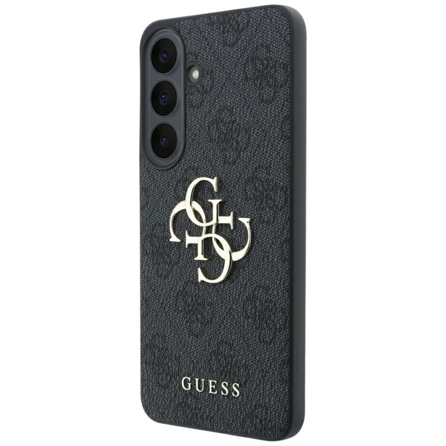 Etui Guess Embossed 4G Ring Classic Logo MagSafe do Samsung Galaxy S26 FE czarny