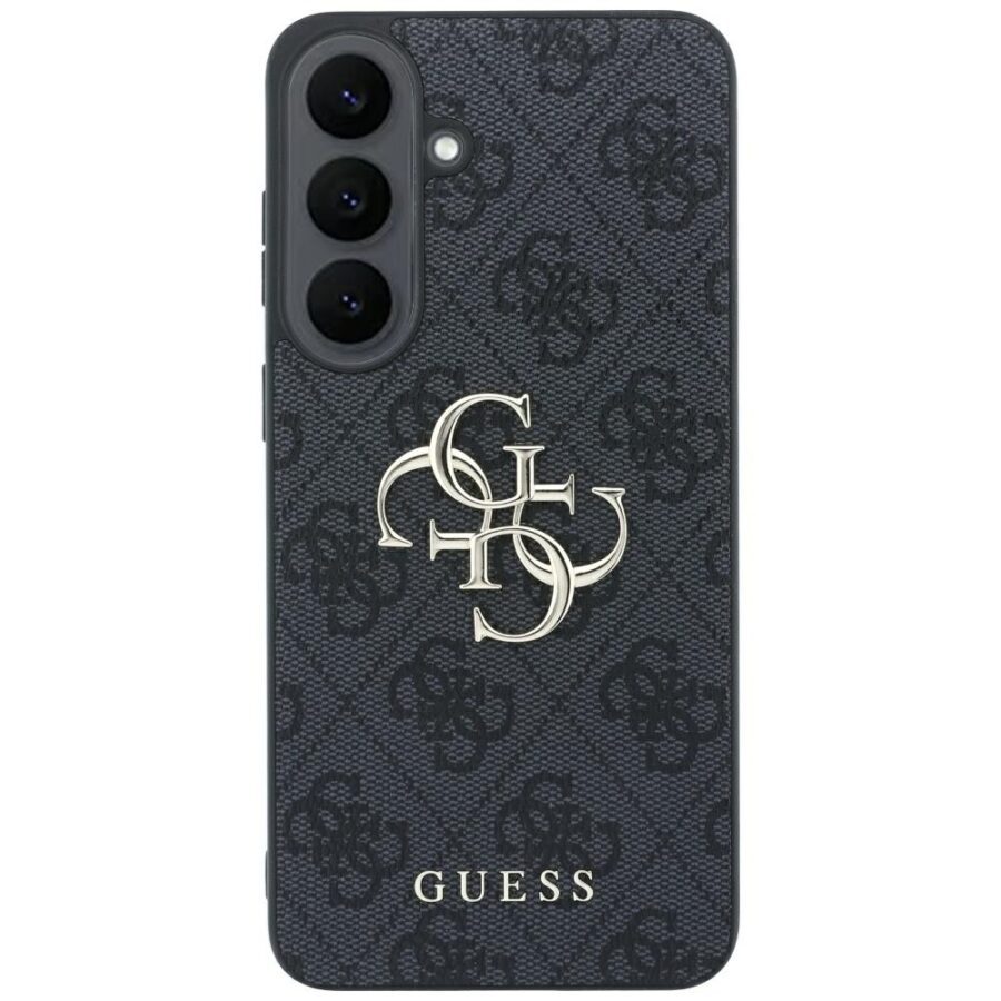 Etui Guess Embossed 4G Ring Classic Logo MagSafe do Samsung Galaxy S26 FE czarny