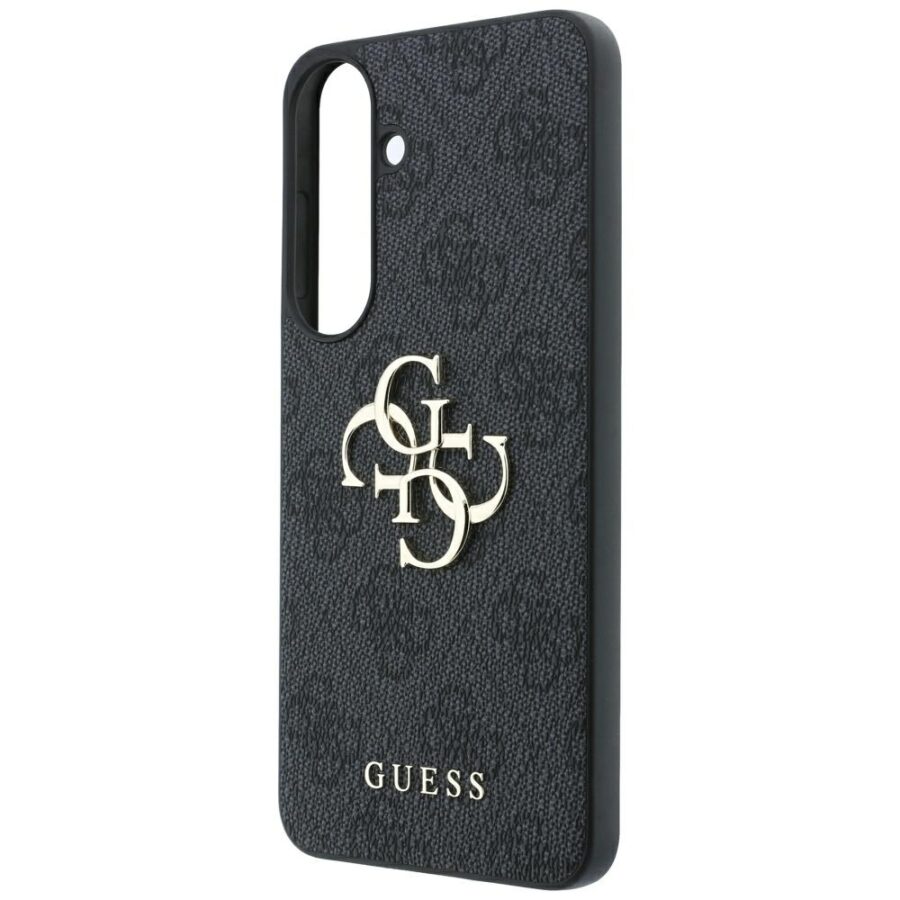Etui Guess Embossed 4G Ring Classic Logo MagSafe do Samsung Galaxy S26 FE czarny