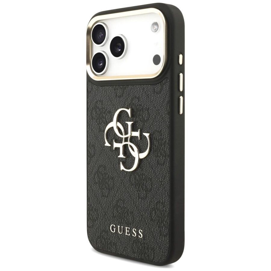 Etui Guess 4G Big 4G Classic Logo Big Strap Metal Buttons do iPhone 18 Pro / 17 Pro czarny