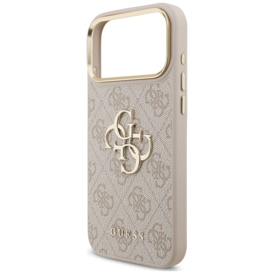 Etui Guess 4G Big 4G Classic Logo Big Strap Metal Buttons do iPhone 18 Pro / 17 Pro różowy