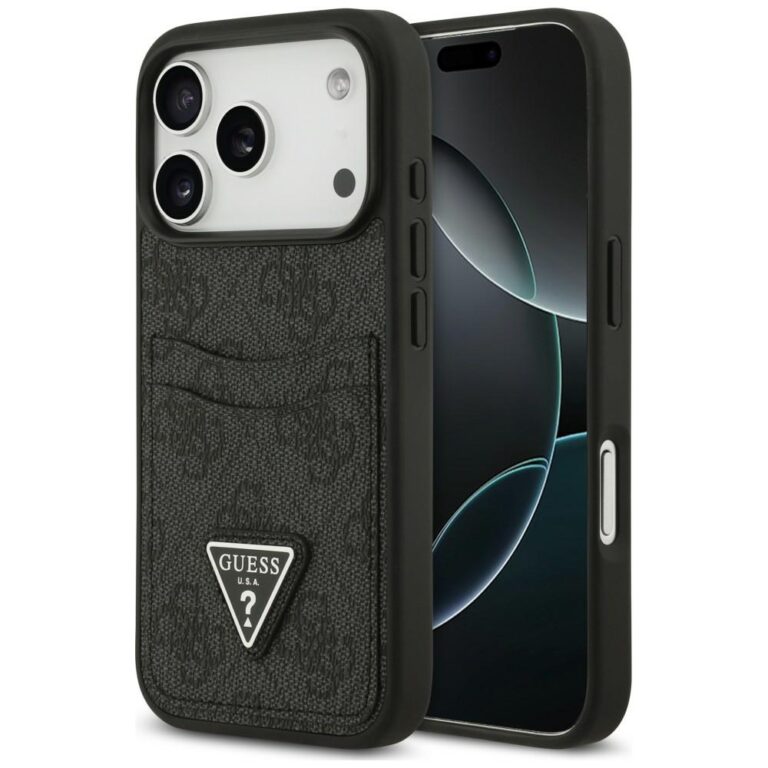 Etui Guess 4G Double Card Triangle do     iPhone 18 Pro / 17 Pro czarny