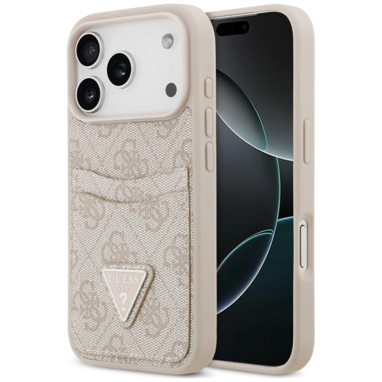 Etui Guess 4G Double Card Triangle do iPhone 18 Pro / 17 Pro różowy