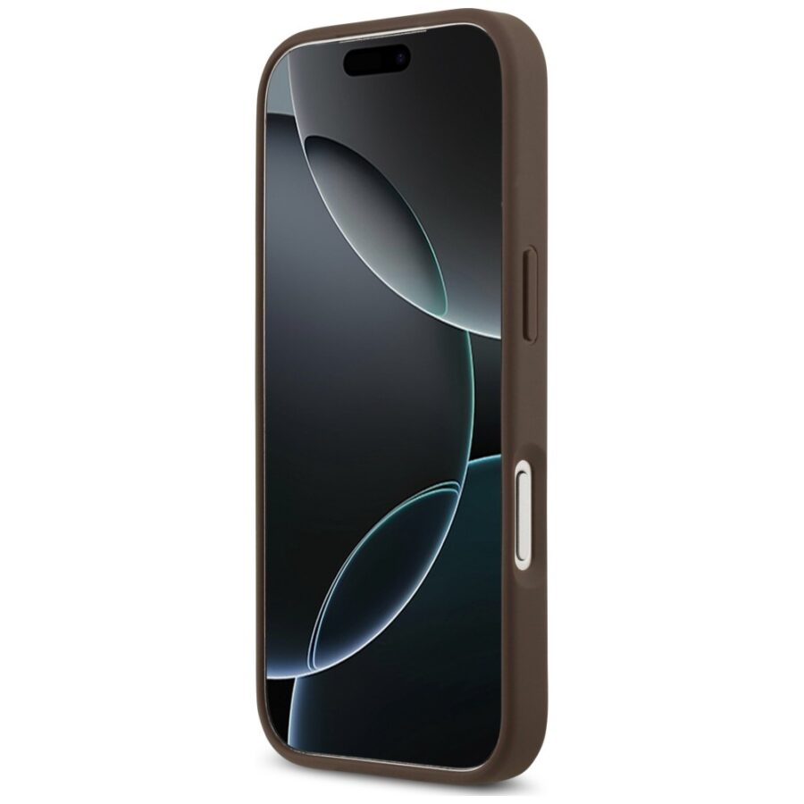 Etui Guess 4G Double Card Triangle do iPhone 18 Pro / 17 Pro brązowy