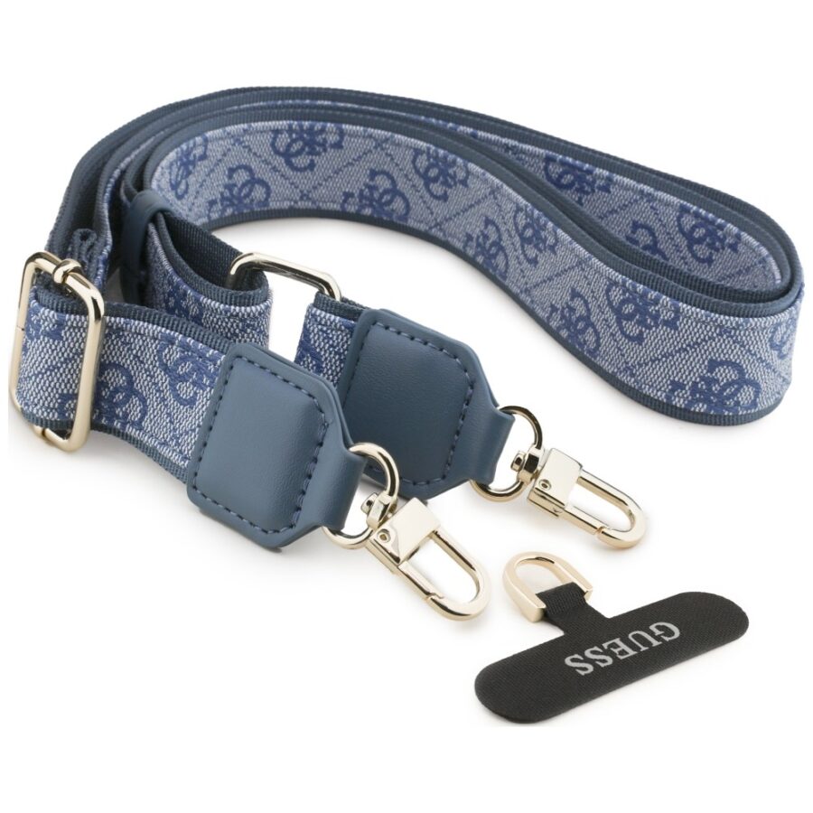 Etui Guess 4G Big 4G Classic Logo Big Strap Metal Buttons do iPhone 18 Pro Max / 17 Pro Max niebieski