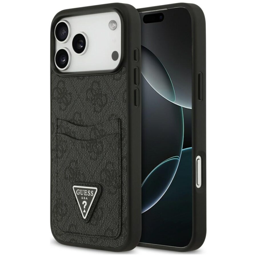 Etui Guess 4G Double Card Triangle do iPhone 18 Pro Max / 17 Pro Max czarny