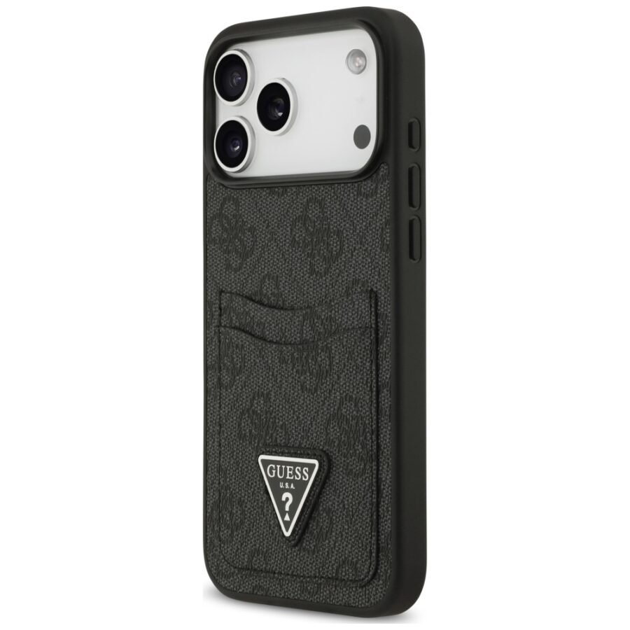 Etui Guess 4G Double Card Triangle do iPhone 18 Pro Max / 17 Pro Max czarny