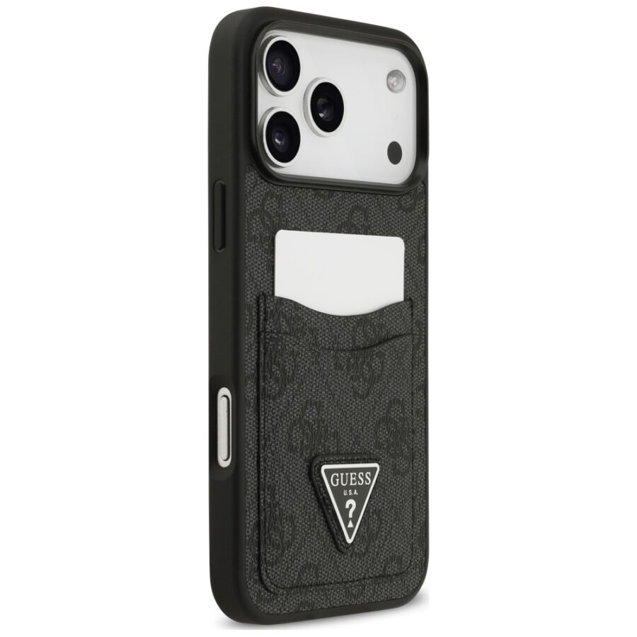 Etui Guess 4G Double Card Triangle do iPhone 18 Pro Max / 17 Pro Max czarny