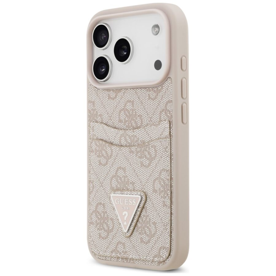 Etui Guess 4G Double Card Triangle do iPhone 18 Pro Max / 17 Pro Max różowy