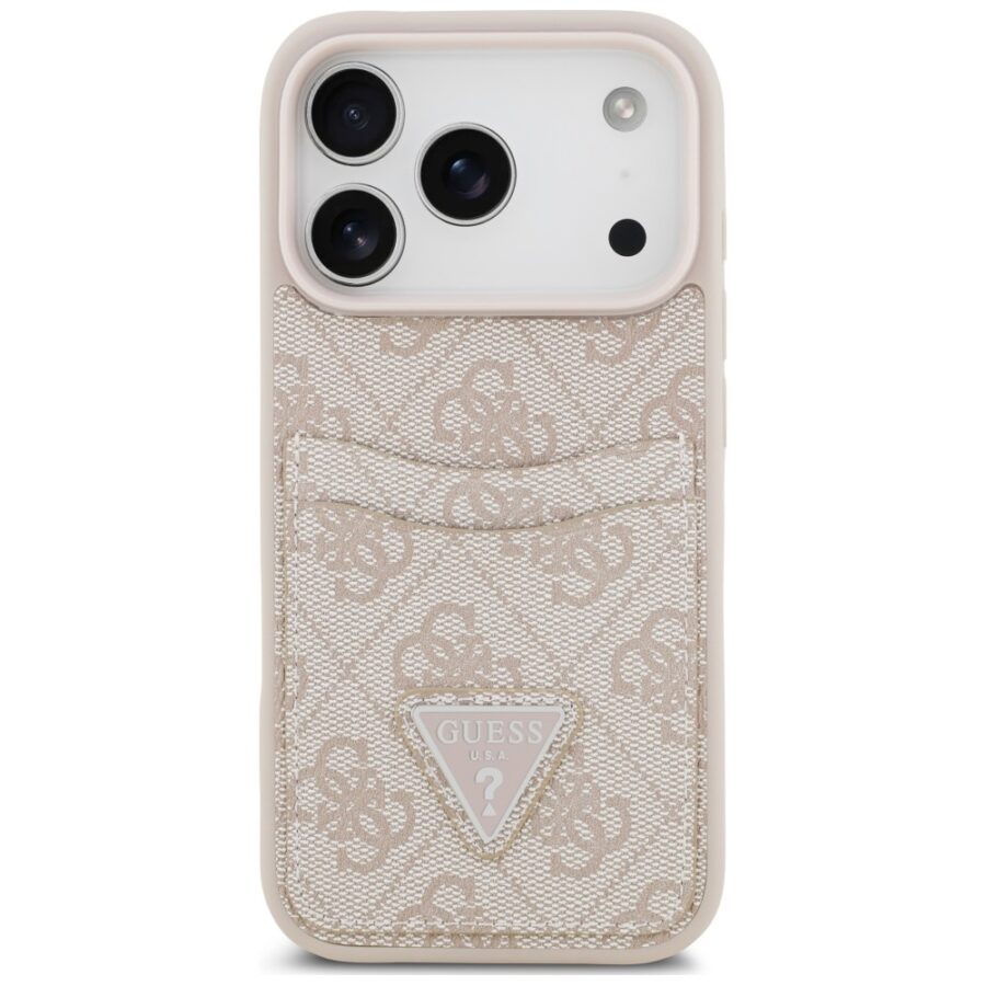 Etui Guess 4G Double Card Triangle do iPhone 18 Pro Max / 17 Pro Max różowy