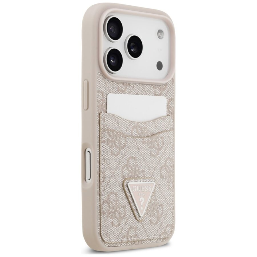 Etui Guess 4G Double Card Triangle do iPhone 18 Pro Max / 17 Pro Max różowy
