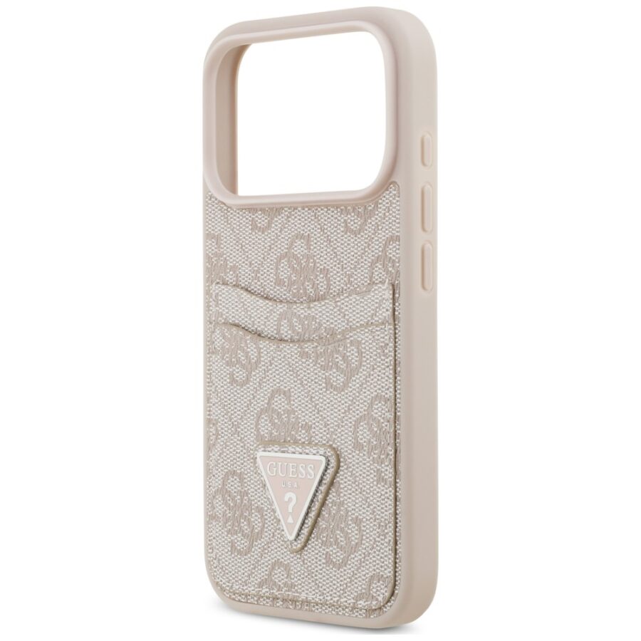Etui Guess 4G Double Card Triangle do iPhone 18 Pro Max / 17 Pro Max różowy