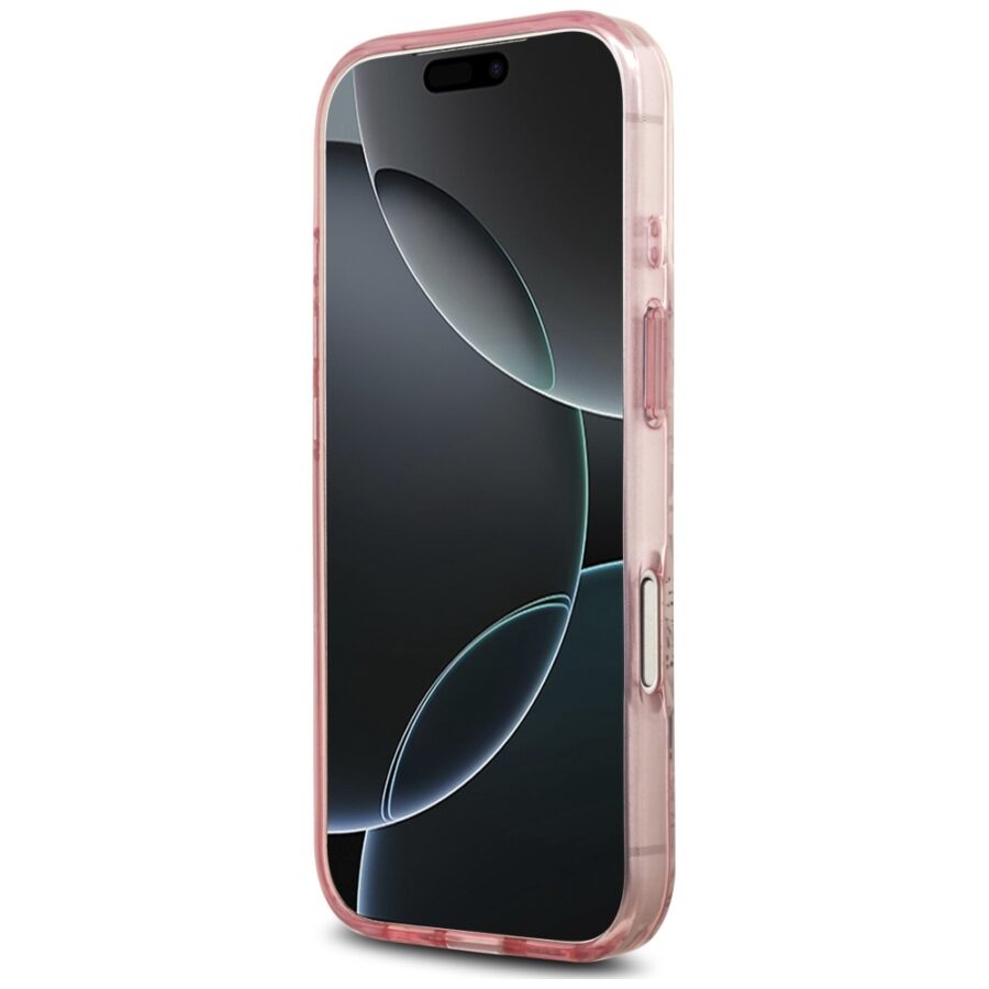 Etui Guess IML Flower & Tonal Circle MagSafe do iPhone 18 Pro / 17 Pro różowy