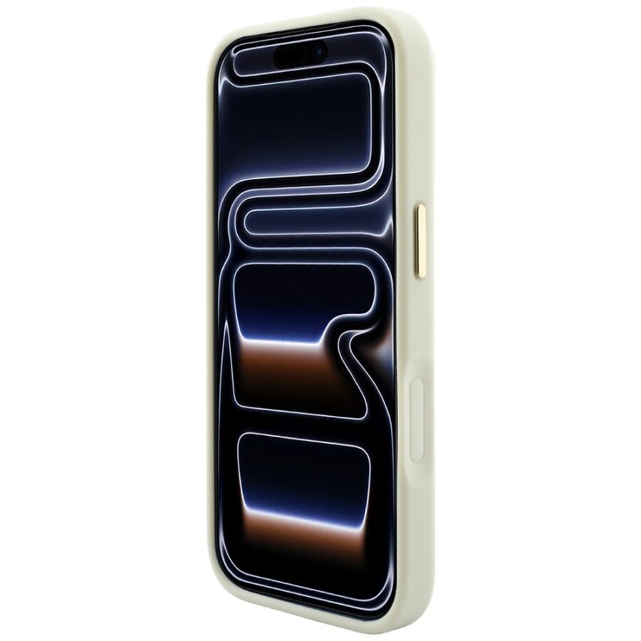 Etui Guess Saffiano Peony & Ring MagSafe do iPhone 18 Pro / 17 Pro beżowy