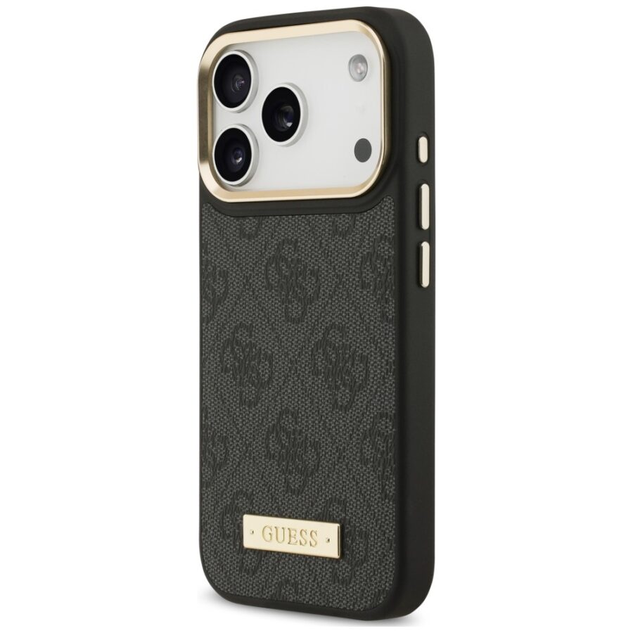 Etui Guess 4G Logo Plate MagSafe doiPhone 18 Pro / 17 Pro czarny