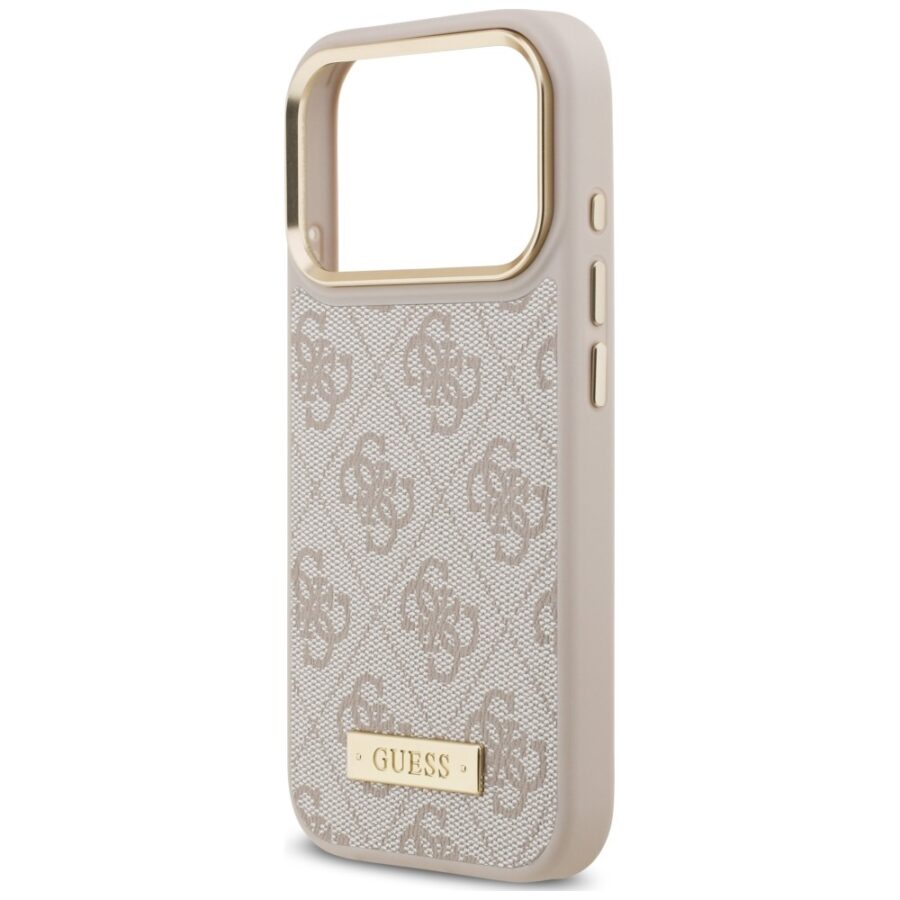 Etui Guess 4G Logo Plate MagSafe doiPhone 18 Pro / 17 Pro różowy