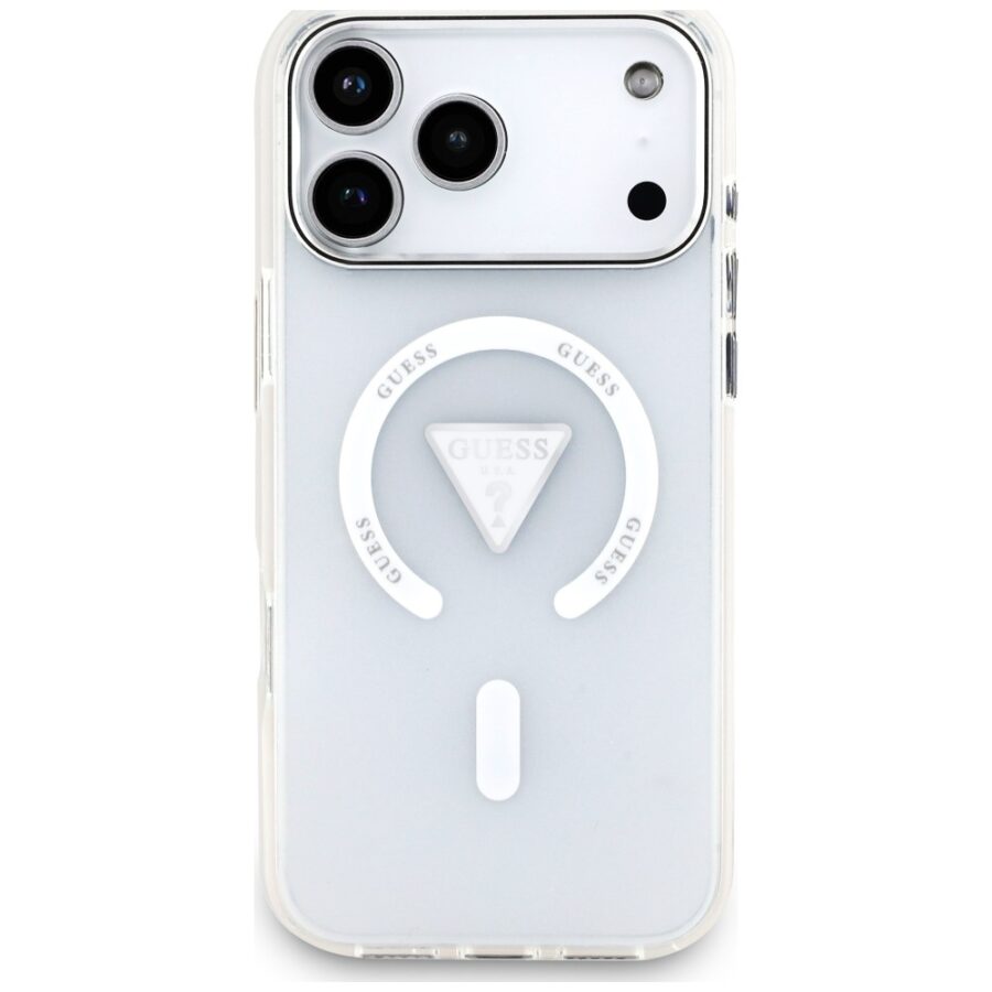 Etui Guess IML Gradient Triangle Logo MagSafe do iPhone 18 Pro Max / 17 Pro Max przezroczysty