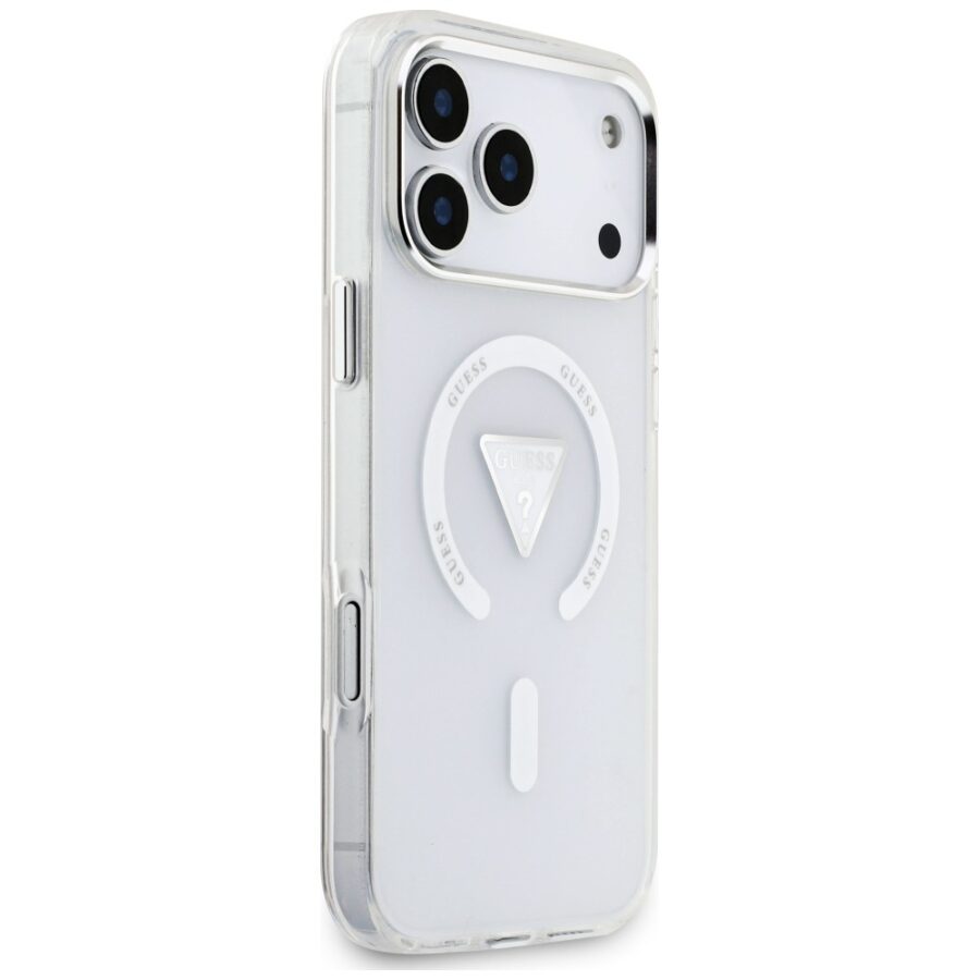 Etui Guess IML Gradient Triangle Logo MagSafe do iPhone 18 Pro Max / 17 Pro Max przezroczysty