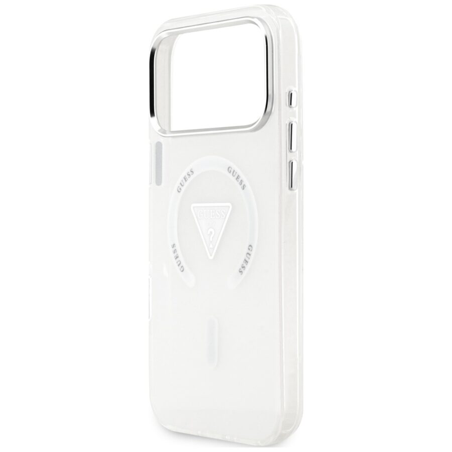 Etui Guess IML Gradient Triangle Logo MagSafe do iPhone 18 Pro Max / 17 Pro Max przezroczysty