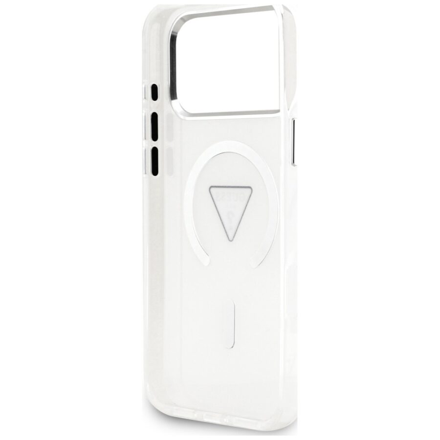 Etui Guess IML Gradient Triangle Logo MagSafe do iPhone 18 Pro Max / 17 Pro Max przezroczysty