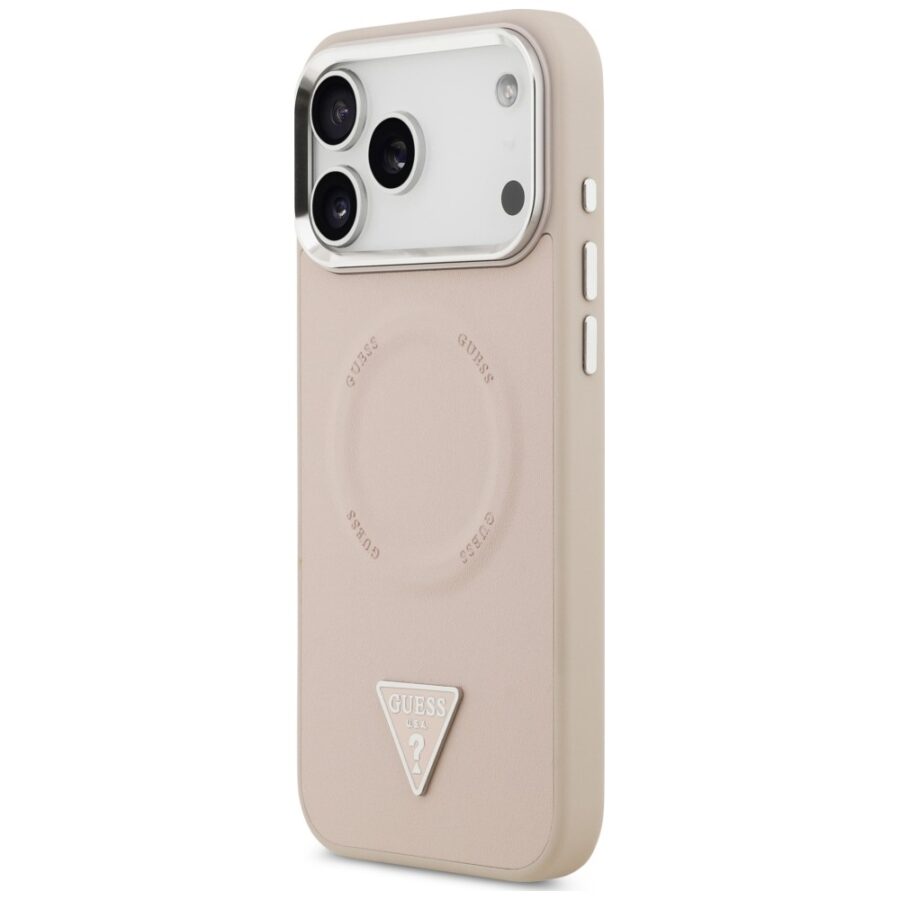 Etui Guess Triangle Logo MagSafe do iPhone 18 Pro Max / 17 Pro Max różowy