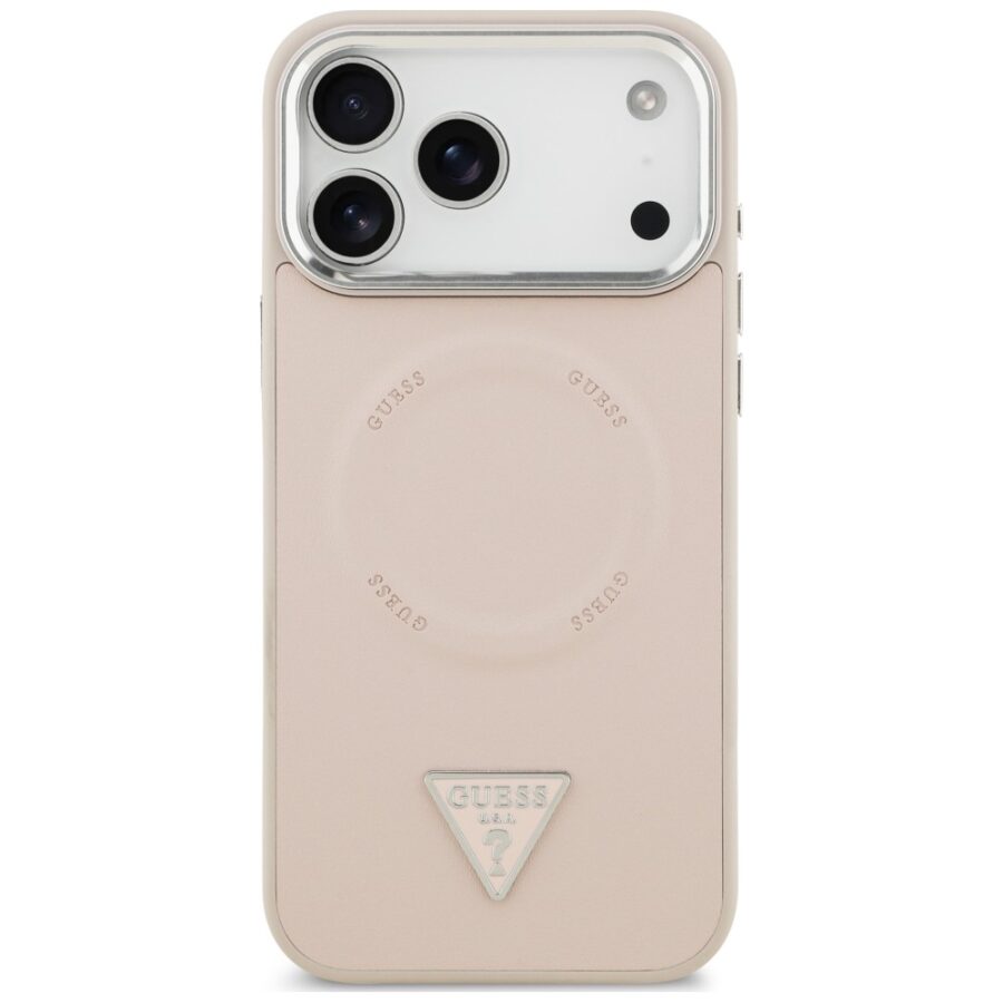 Etui Guess Triangle Logo MagSafe do iPhone 18 Pro Max / 17 Pro Max różowy