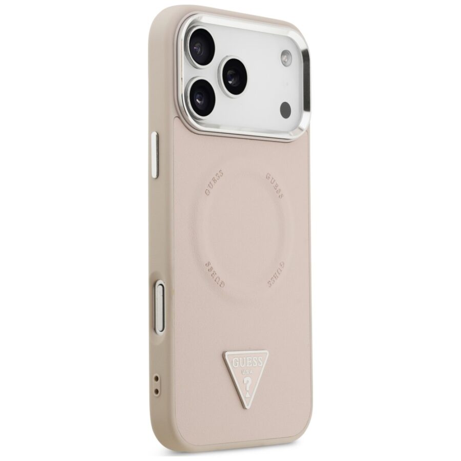 Etui Guess Triangle Logo MagSafe do iPhone 18 Pro Max / 17 Pro Max różowy