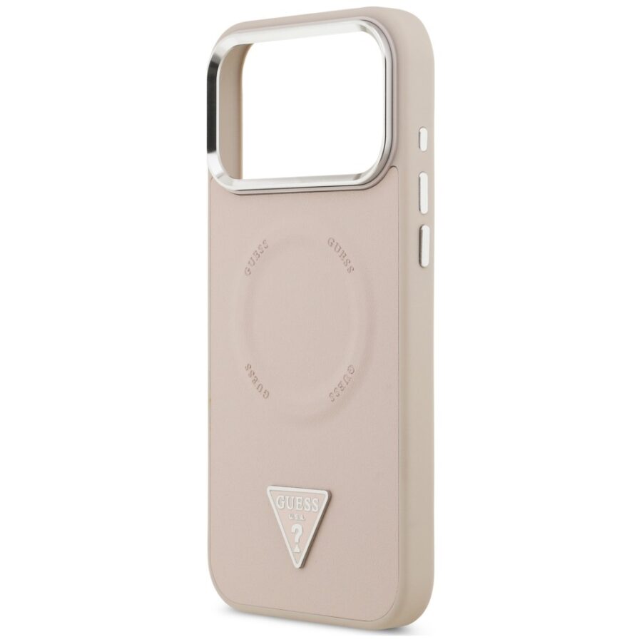 Etui Guess Triangle Logo MagSafe do iPhone 18 Pro Max / 17 Pro Max różowy