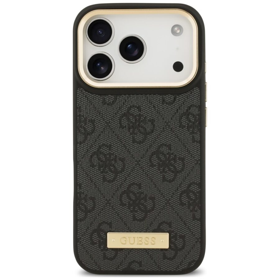 Etui Guess 4G Logo Plate MagSafe do iPhone 18 Pro Max / 17 Pro Max czarny