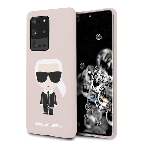 Karl Lagerfeld KLHCS69SLFKPI S20 UltraG988 hardcase jasnoróżowy/pink Silicone Iconic