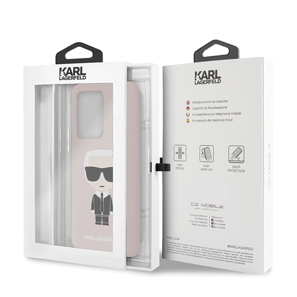 Karl Lagerfeld KLHCS69SLFKPI S20 UltraG988 hardcase jasnoróżowy/pink Silicone Iconic