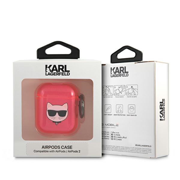 Karl Lagerfeld KLA2UCHFP AirPods 1/2cover różowy/pink Choupette
