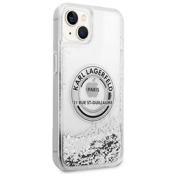 Karl Lagerfeld KLHCP14MLCRSGRS iPhone 14Plus / 15 Plus 6,7" srebrny/silver hardcase Liquid Glitter RSG