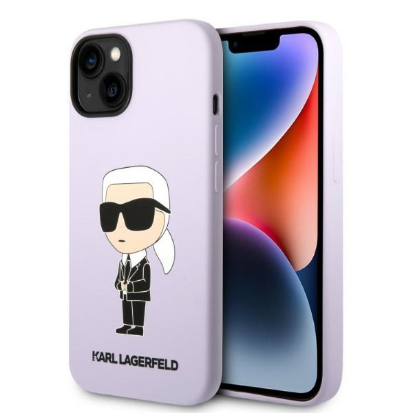 Karl Lagerfeld KLHCP14MSNIKBCU iPhone 14Plus / 15 Plus 6,7" hardcase purpurowy/purple Silicone Ikonik