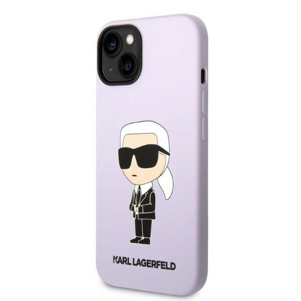 Karl Lagerfeld KLHCP14MSNIKBCU iPhone 14Plus / 15 Plus 6,7" hardcase purpurowy/purple Silicone Ikonik