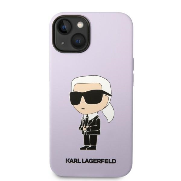 Karl Lagerfeld KLHCP14MSNIKBCU iPhone 14Plus / 15 Plus 6,7" hardcase purpurowy/purple Silicone Ikonik