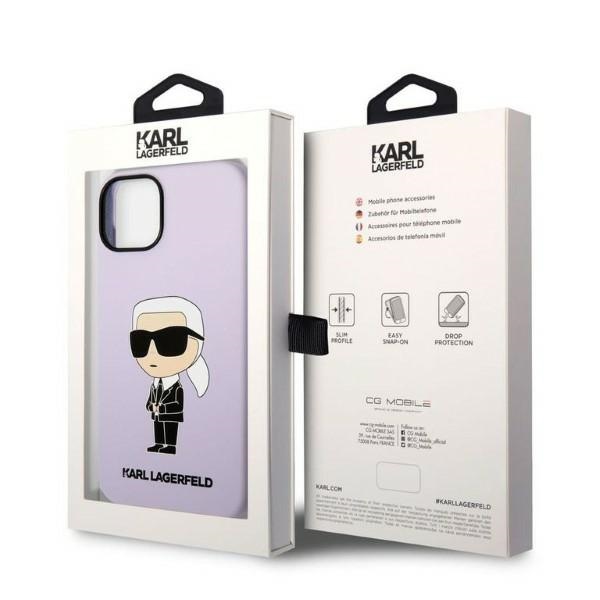 Karl Lagerfeld KLHCP14MSNIKBCU iPhone 14Plus / 15 Plus 6,7" hardcase purpurowy/purple Silicone Ikonik