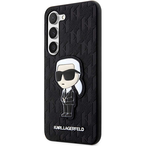 Karl Lagerfeld KLHCS23SSAKLHKPK S23 S911hardcase czarny/black Saffiano Monogram Ikonik