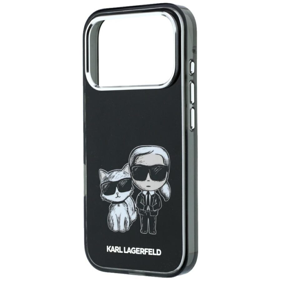 Etui Karl Lagerfeld Smooth Karl & Choupette Bodies Sketch MagSafe do iPhone 18 Pro Max / 17 Pro Max czarny