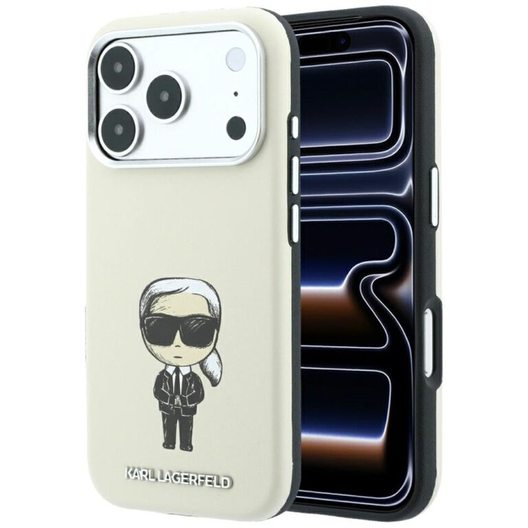 Etui Karl Lagerfeld Smooth Ikonik Sketch MagSafe do iPhone 18 Pro Max / 17 Pro Max beżowy