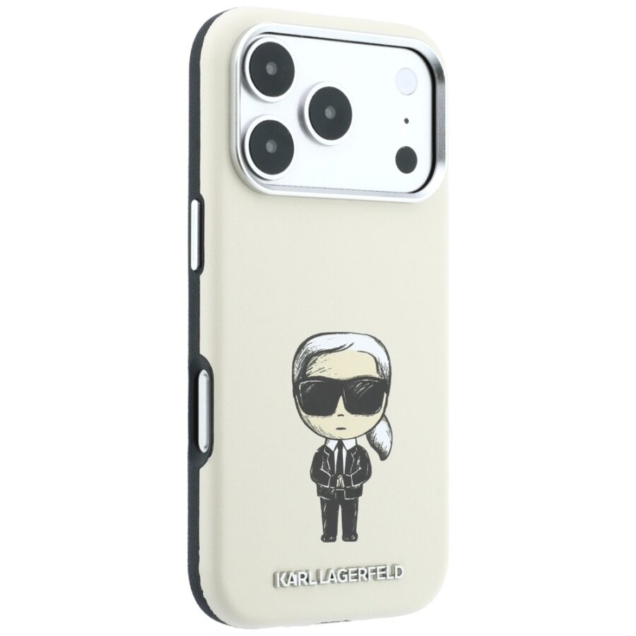 Etui Karl Lagerfeld Smooth Ikonik Sketch MagSafe do iPhone 18 Pro Max / 17 Pro Max beżowy