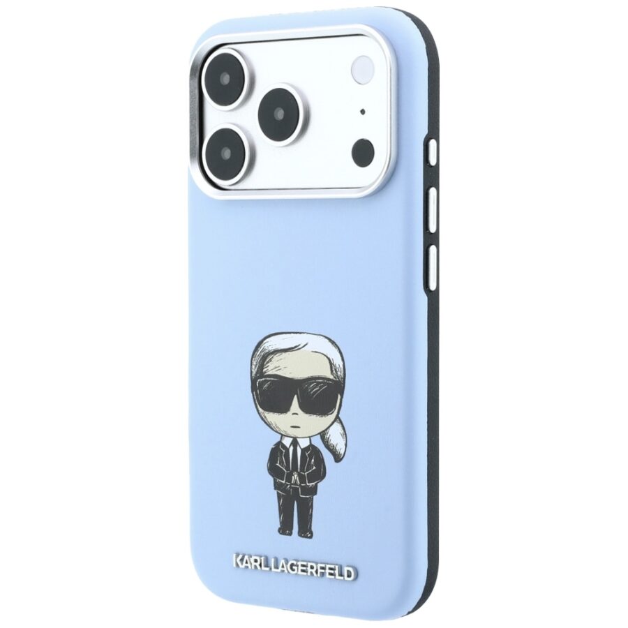 Etui Karl Lagerfeld Smooth Ikonik Sketch MagSafe do iPhone 18 Pro Max / 17 Pro Max jasnoniebieski