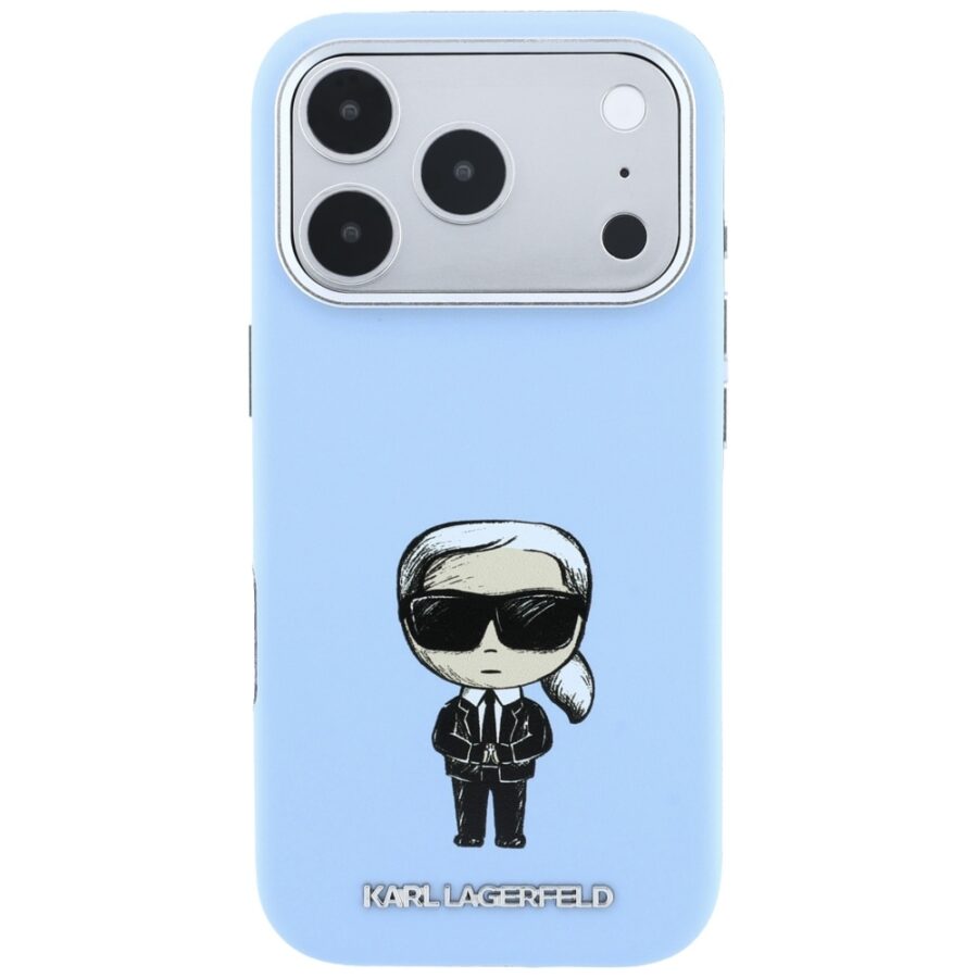 Etui Karl Lagerfeld Smooth Ikonik Sketch MagSafe do iPhone 18 Pro Max / 17 Pro Max jasnoniebieski