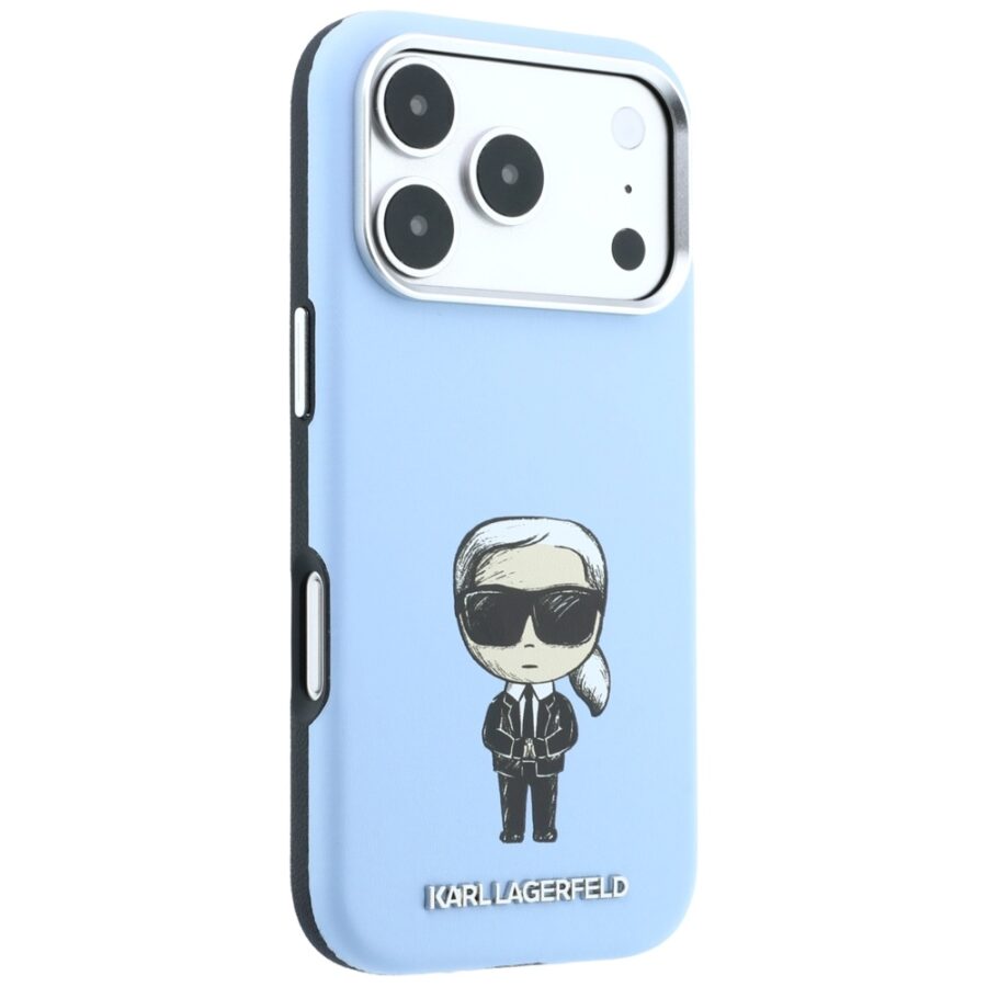 Etui Karl Lagerfeld Smooth Ikonik Sketch MagSafe do iPhone 18 Pro Max / 17 Pro Max jasnoniebieski