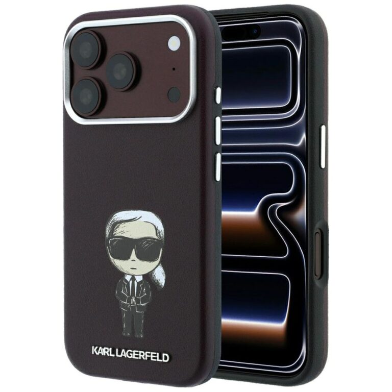 Etui Karl Lagerfeld Smooth Ikonik Sketch MagSafe do iPhone 18 Pro Max / 17 Pro Max burgundowy