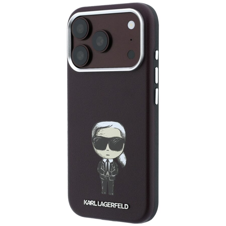 Etui Karl Lagerfeld Smooth Ikonik Sketch MagSafe do iPhone 18 Pro Max / 17 Pro Max burgundowy
