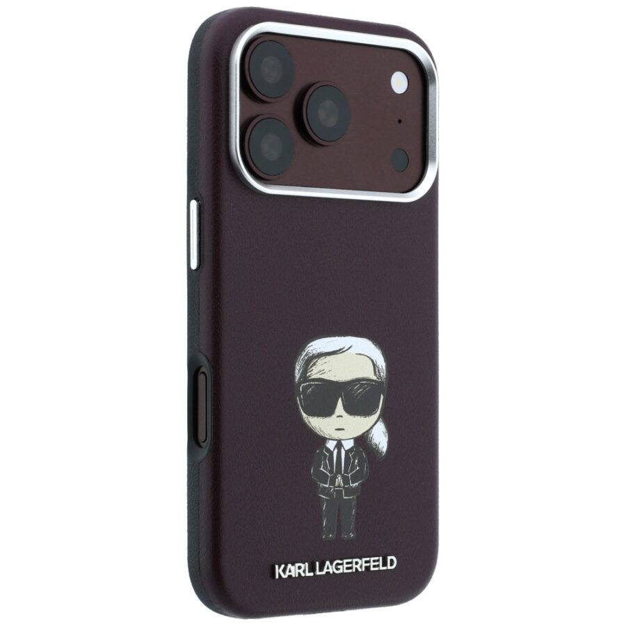 Etui Karl Lagerfeld Smooth Ikonik Sketch MagSafe do iPhone 18 Pro Max / 17 Pro Max burgundowy
